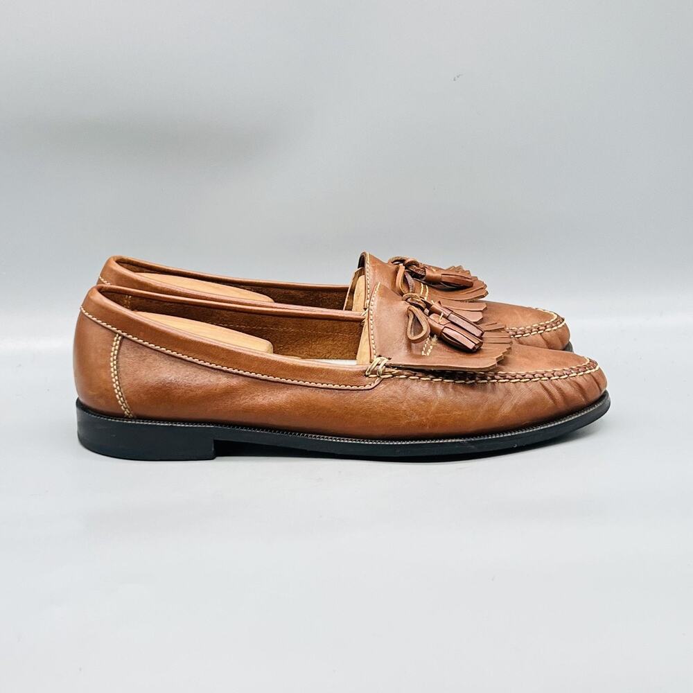 Cole Haan Shoes Men 12 Brown Leather Tassel Loafers Slip On Dress Classic